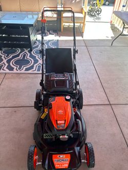 Shop YARDMAX 22 in. 201 cc SELECT PACE 6 Speed CVT High Wheel FWD 3-in-1 Gas Walk Behind Self Propelled Lawn Mower