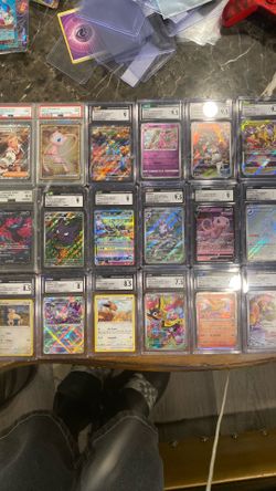 Graded Pokémon cards slabs
