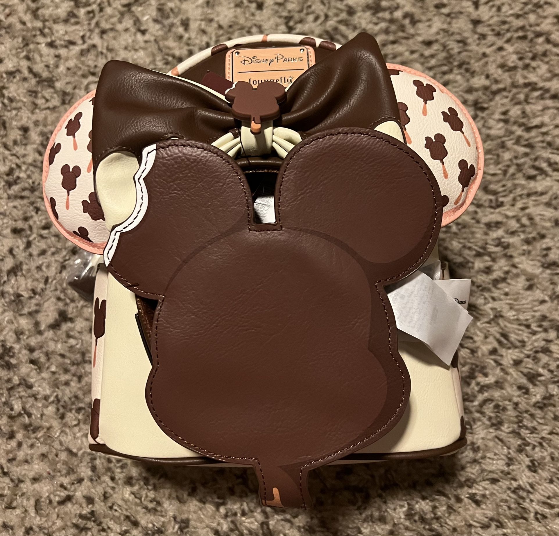 Loungefly Disney Parks Mickey Ice Cream Bar Backpack and Ears Set