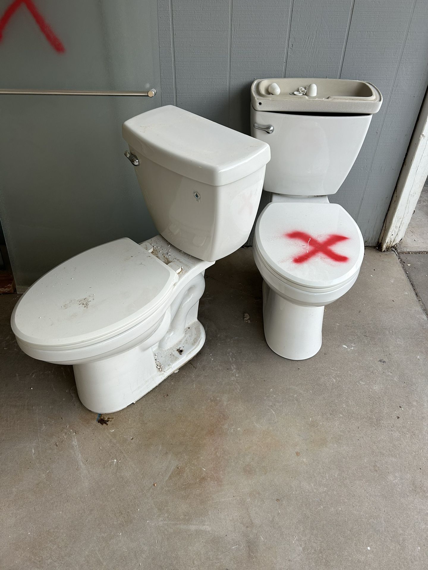 Two Matching Toilets
