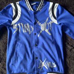 Blue Riflessi Varsity Jacket 
