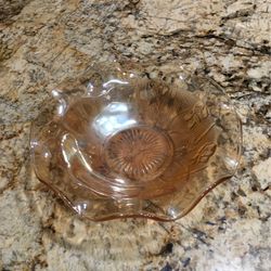 Vintage Gold Carnival Glass Bowl