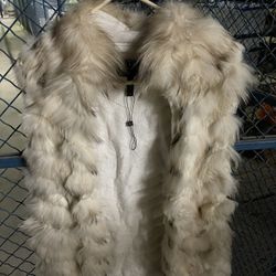 White Vest Rabbit Fur 