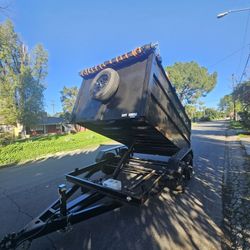 NEW DUMP TRAILERS 12x8x4 ROLLING TARP AND SPARE TIRE 2026 YEAR ELECTRIC BRAKES LIGHTS REMOTE CONTROL TITLE IN HAND READY FOR WORK🙂SE HABLA ESPAÑ...