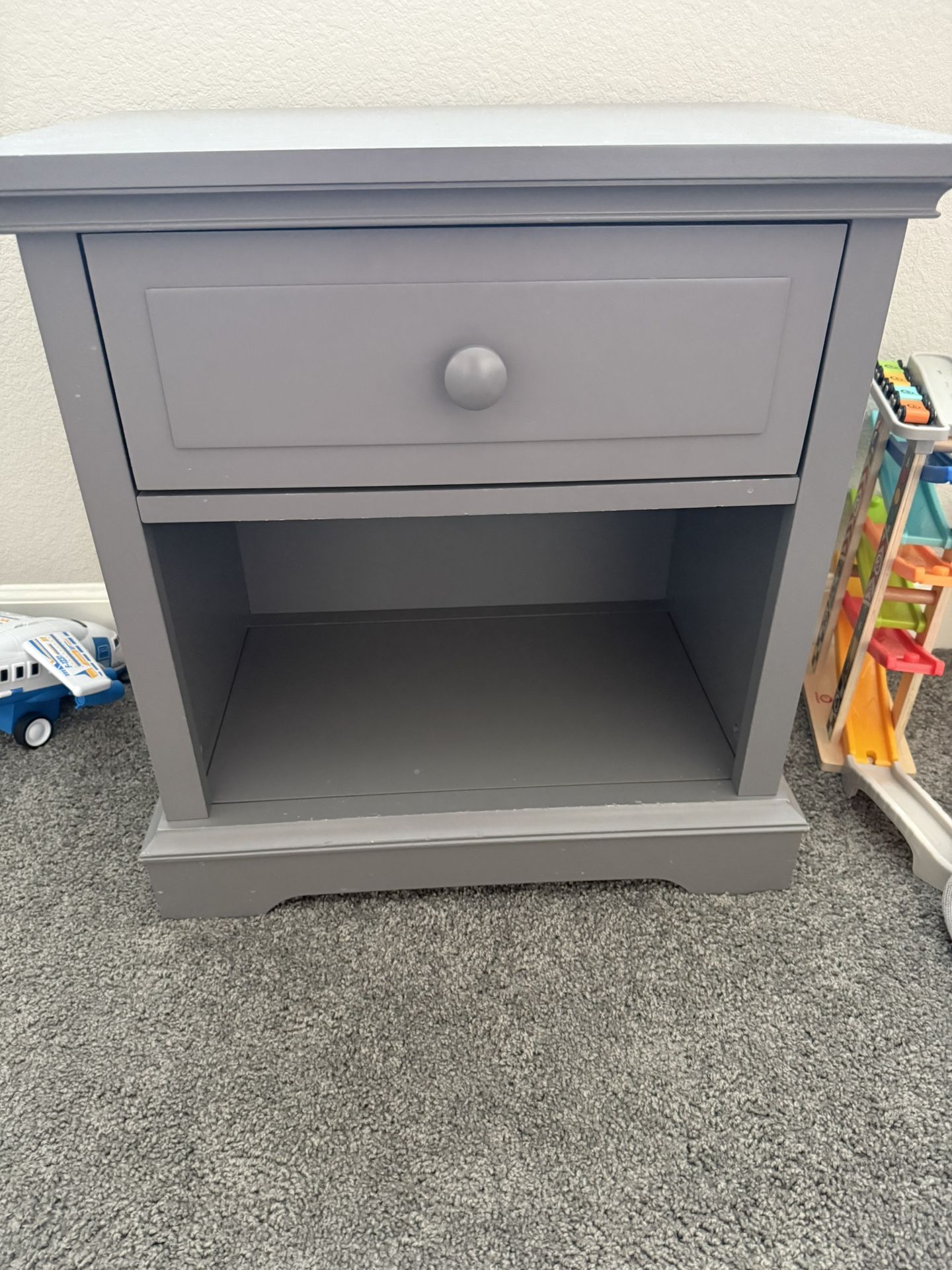 Gray Toddler Night Stand
