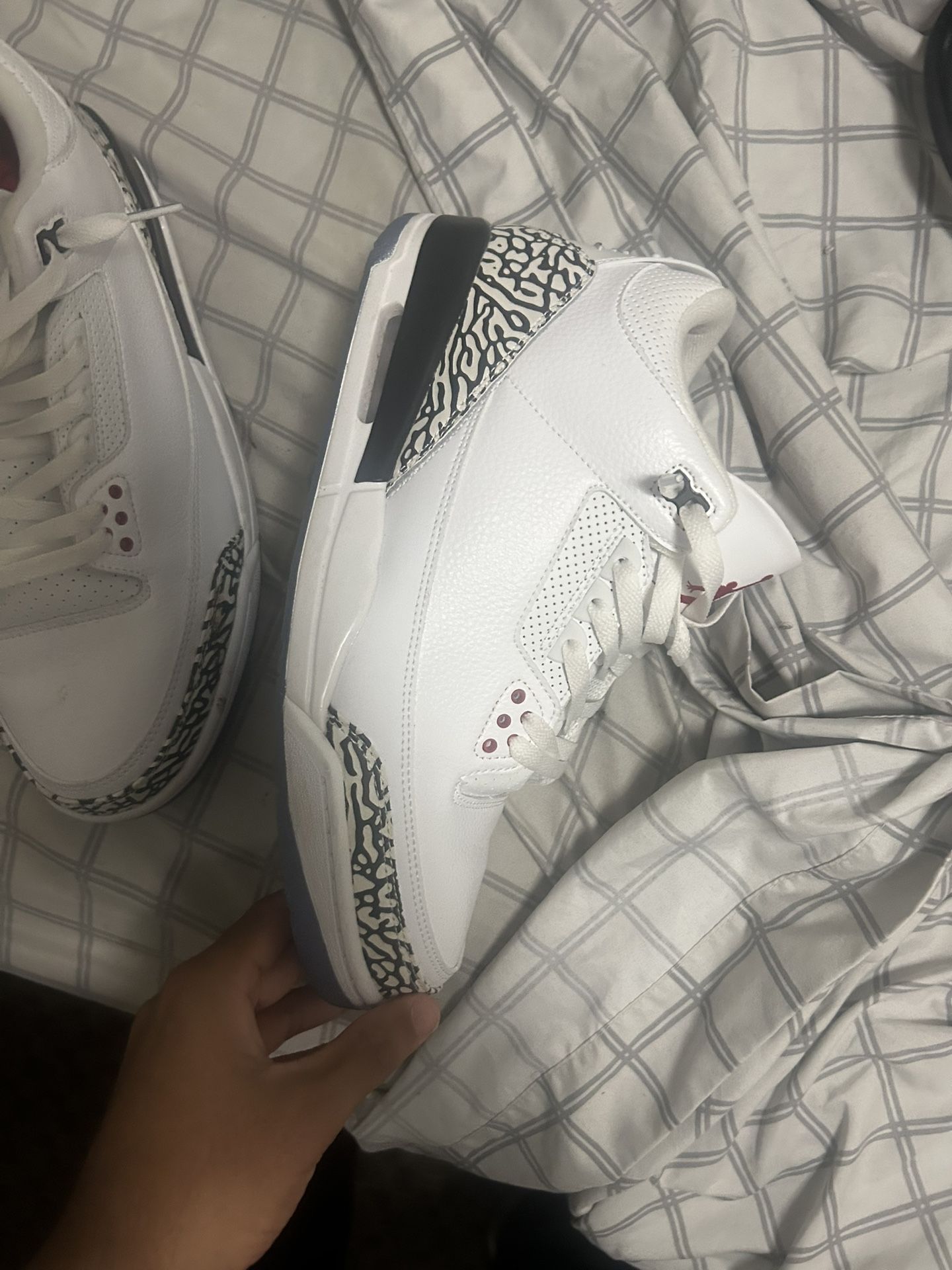 Free throw line white cement jordan 3s
