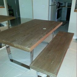 Dining Table With Bench And 4 Chairs