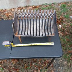 Vintage 1800s Cast Iron Fireplace Grate Wood Log Holder