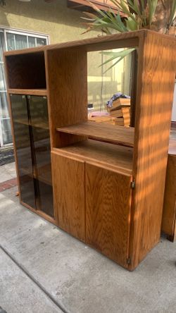 SOLID WOOD BOOK SHELF / TV STAND
