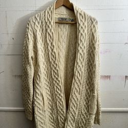 Aran Craft Celtic Braid Cardigan - 100% Merino Wool