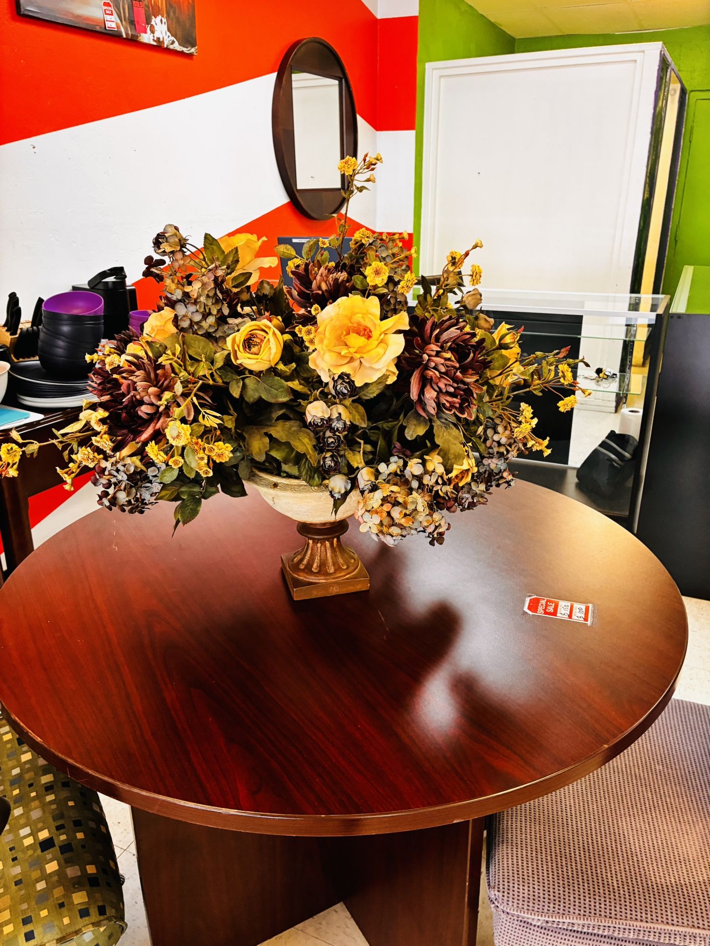 Artificial Floral Centerpiece in Decorative Vase