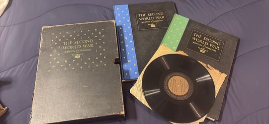 World war 2 Winston S.Churchhill box set with record and book holder