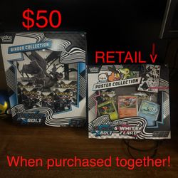 RETAIL  Black Bolt / White Flare Poster Collection WITH PURCHASE OF Binder Collection