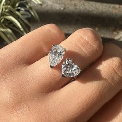 Heart And Pear Diamond Ring 