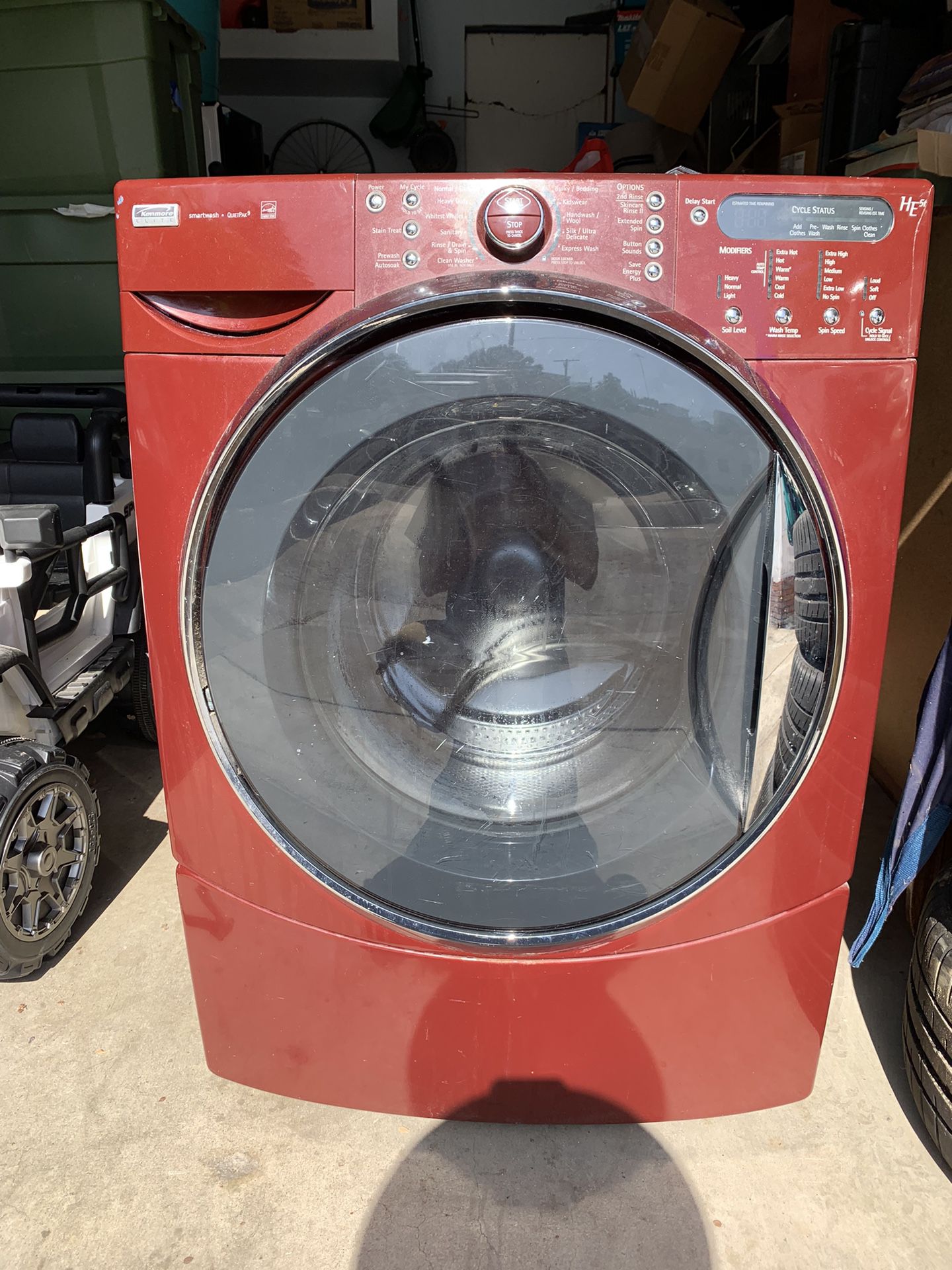 Kenmore Elite Front Load Washer Red