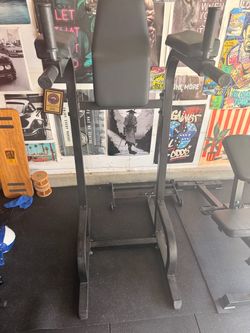 Captain's Chair Dip and Leg Raise Station