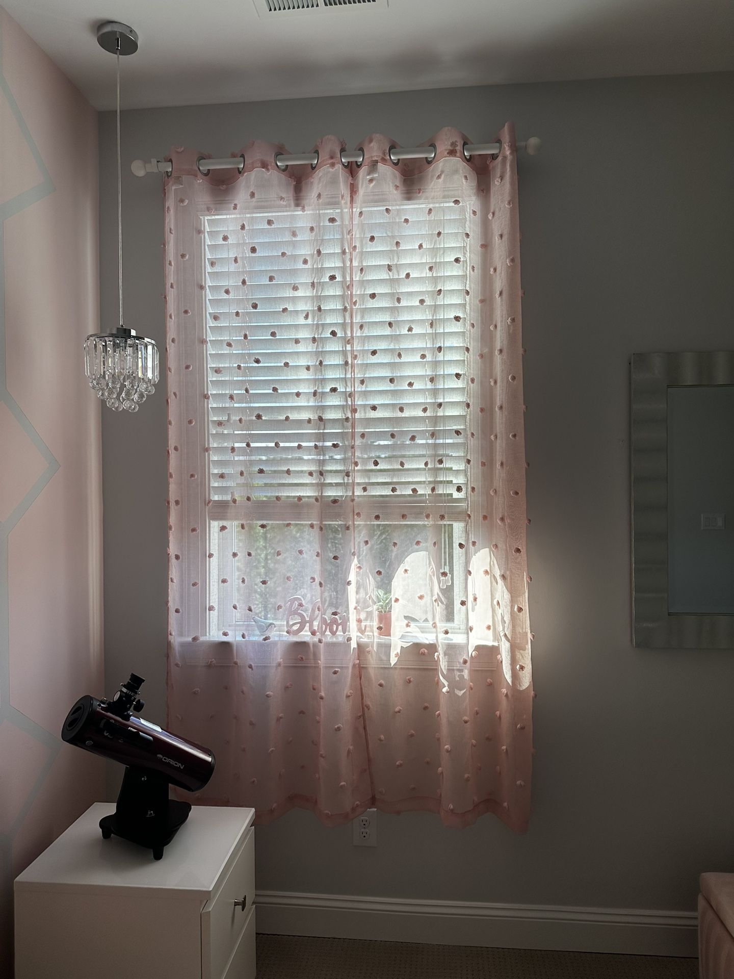 Baby Pink Curtains Set Of 2