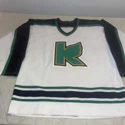 Authentic Kalamazoo wings Bauer Jersey Mic Clean IHL Vintage White Men 48 Sewn