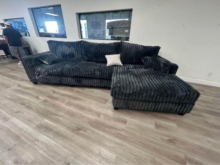 Midnight Madness 2 Piece Sectional $10 Down Payment And Financing Available