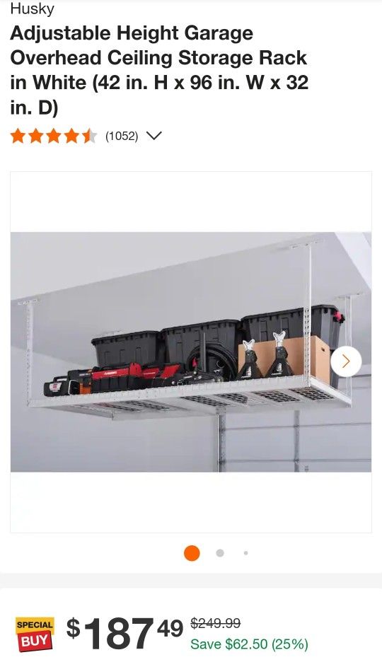 Hanging Garage Storage Rack