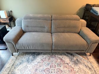 Modern Light Grey Electric Reclining Sofa - Excellently condition