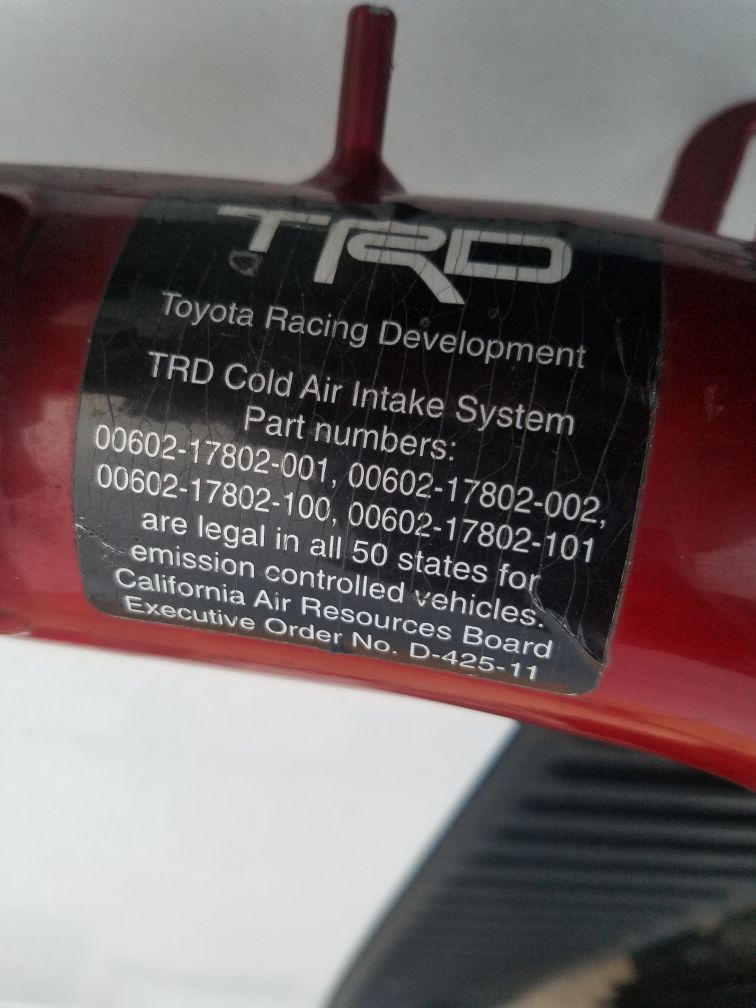 TOYOTA OEM TRD COLD AIR INTAKE COROLLA CELICA MATRIX