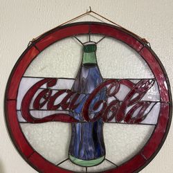 Vintage Coke Stained Glass 