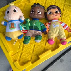 All three Cocomelon dolls