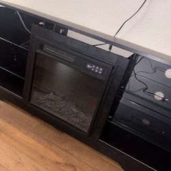 PRETZI Black Fire Place