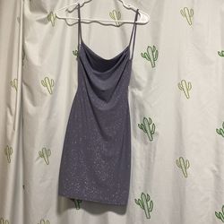 Lavendar Glittery Homecoming Dress