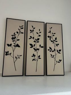 New Wall decor 3 piece set 12” wide by 35.5” tall