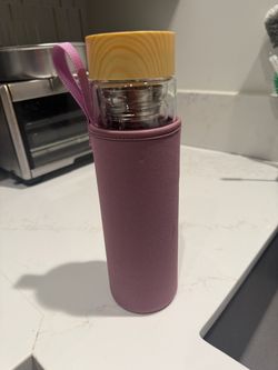Glass tea infuser bottle