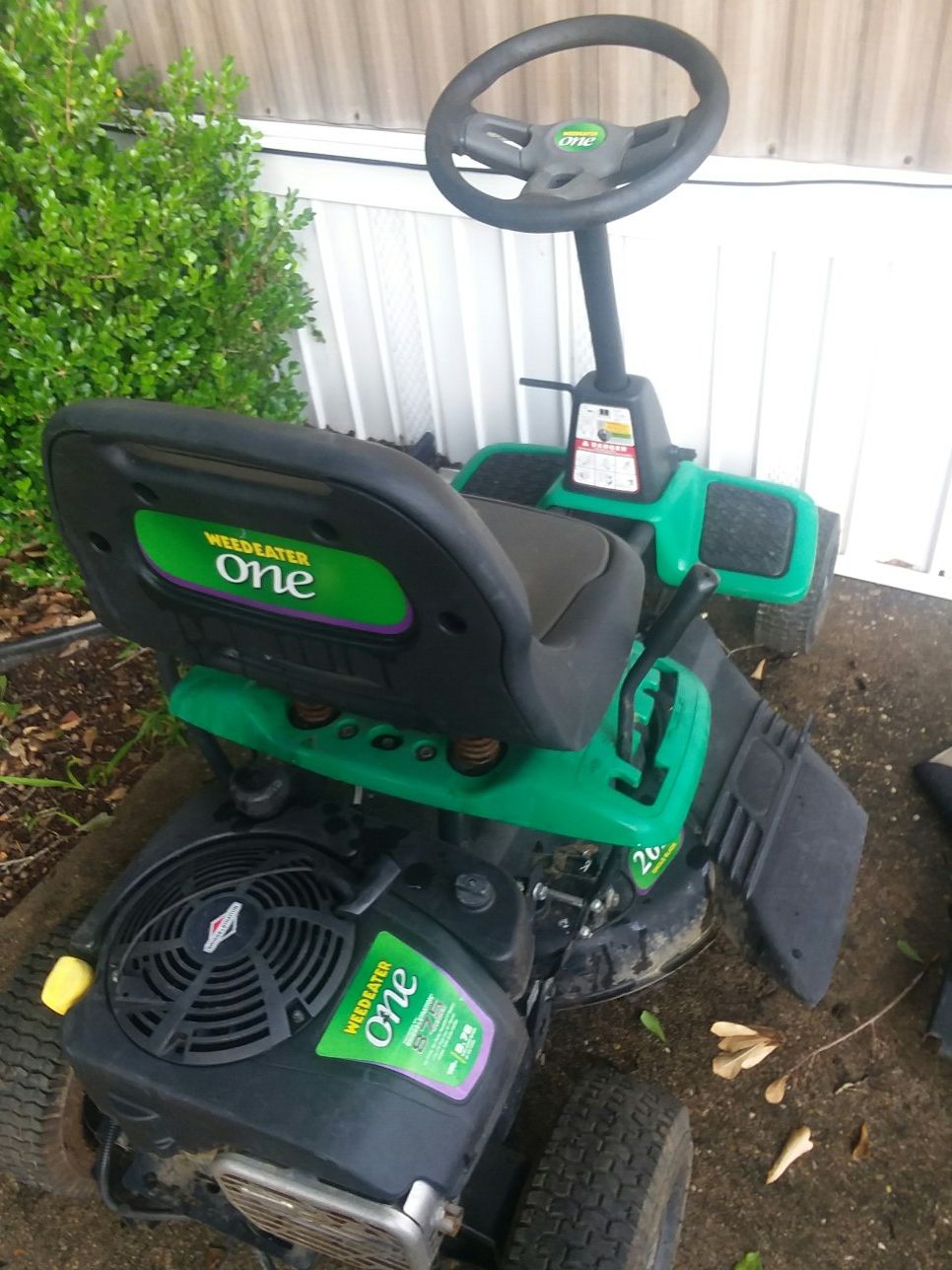 Weed eater model we621 rear engine riding lawn mower electric start 8.7 horsepower need friction gear