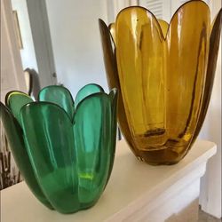 2 Vases X20 Yellow Vase 11”