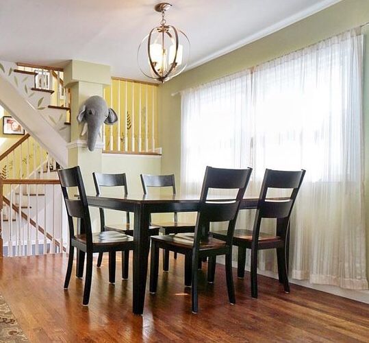 Blake Cherry & Black 7 Piece Dining Set from Bob’s Furniture