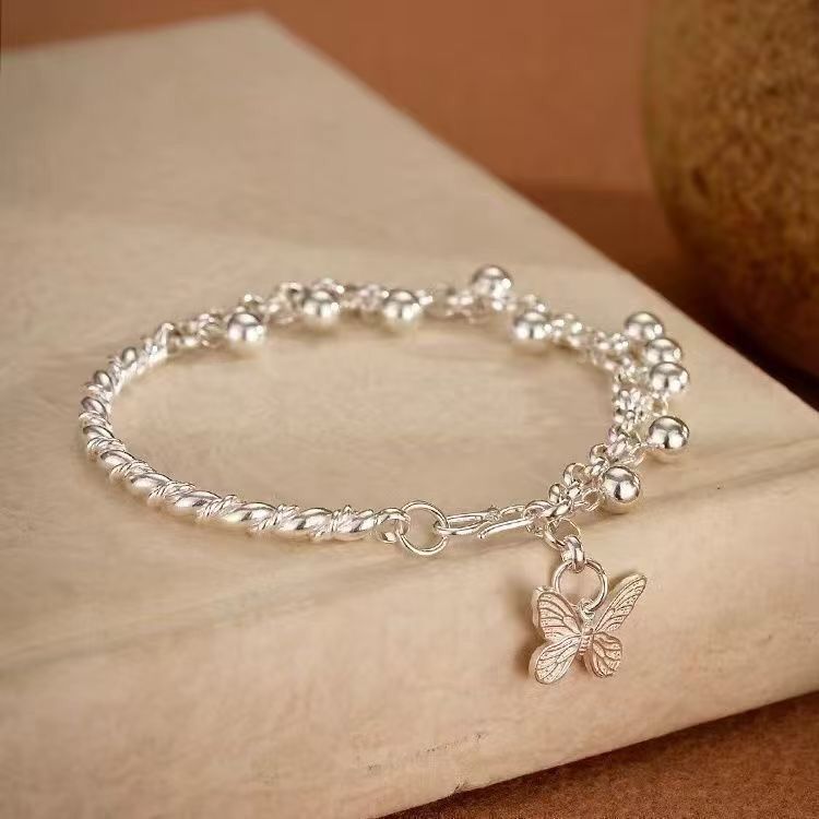 Ins super fairy butterfly bell bracelet women‘s summer light luxury exquisite best friend bracelet sweet style couple birthday gift