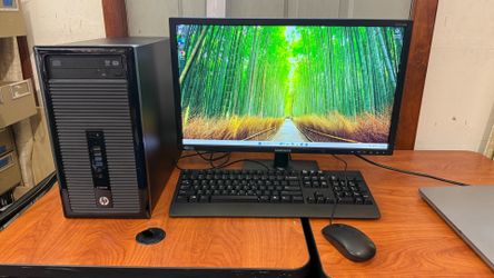Complete Hap ProDesk 400 G1 tower: 23” widescreen windows 11 pro