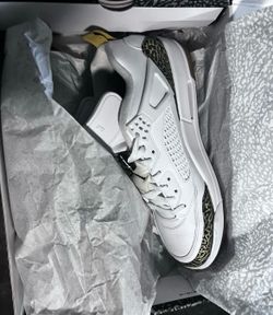 Size 13 Nike Air Jordan Spizike Low DMP – White Black Gold