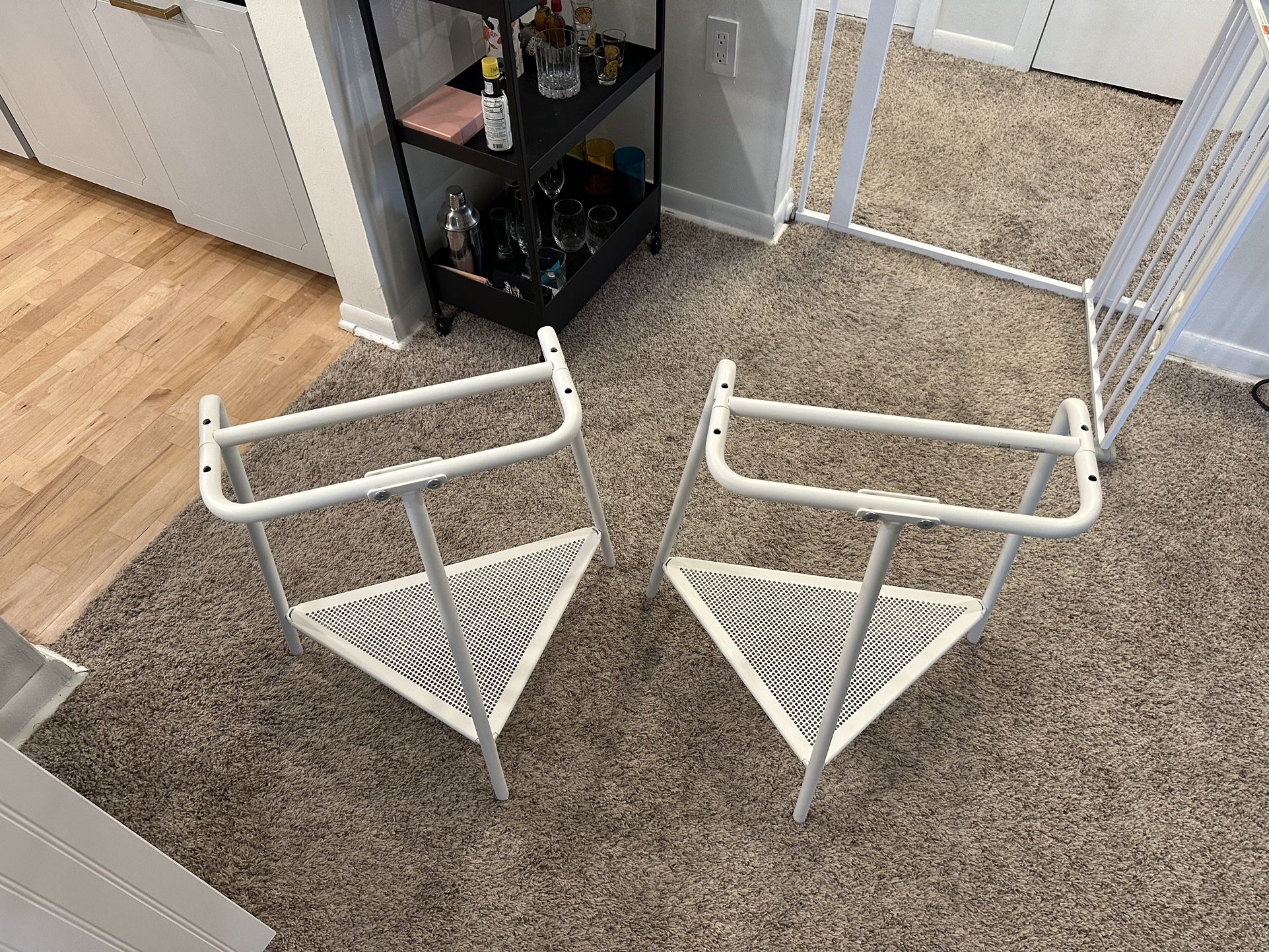 2 IKEA Tillslag desk legs - Trestle White Metal