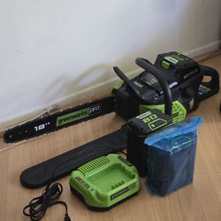 🔥 80V 18" Chainsaw — 3 Batteries + Charger + Chain Oil — $500+ Value!