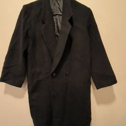 Dior Black Oversized Wool Coat – Elegant Minimalist Design