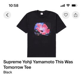 SIZE L FW20 SUPREME YOHJI YAMAMOTO IF THIS WAS TOMORROW TEE