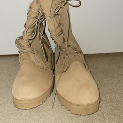 belleville boots combat tan sand military 13.5 used stains