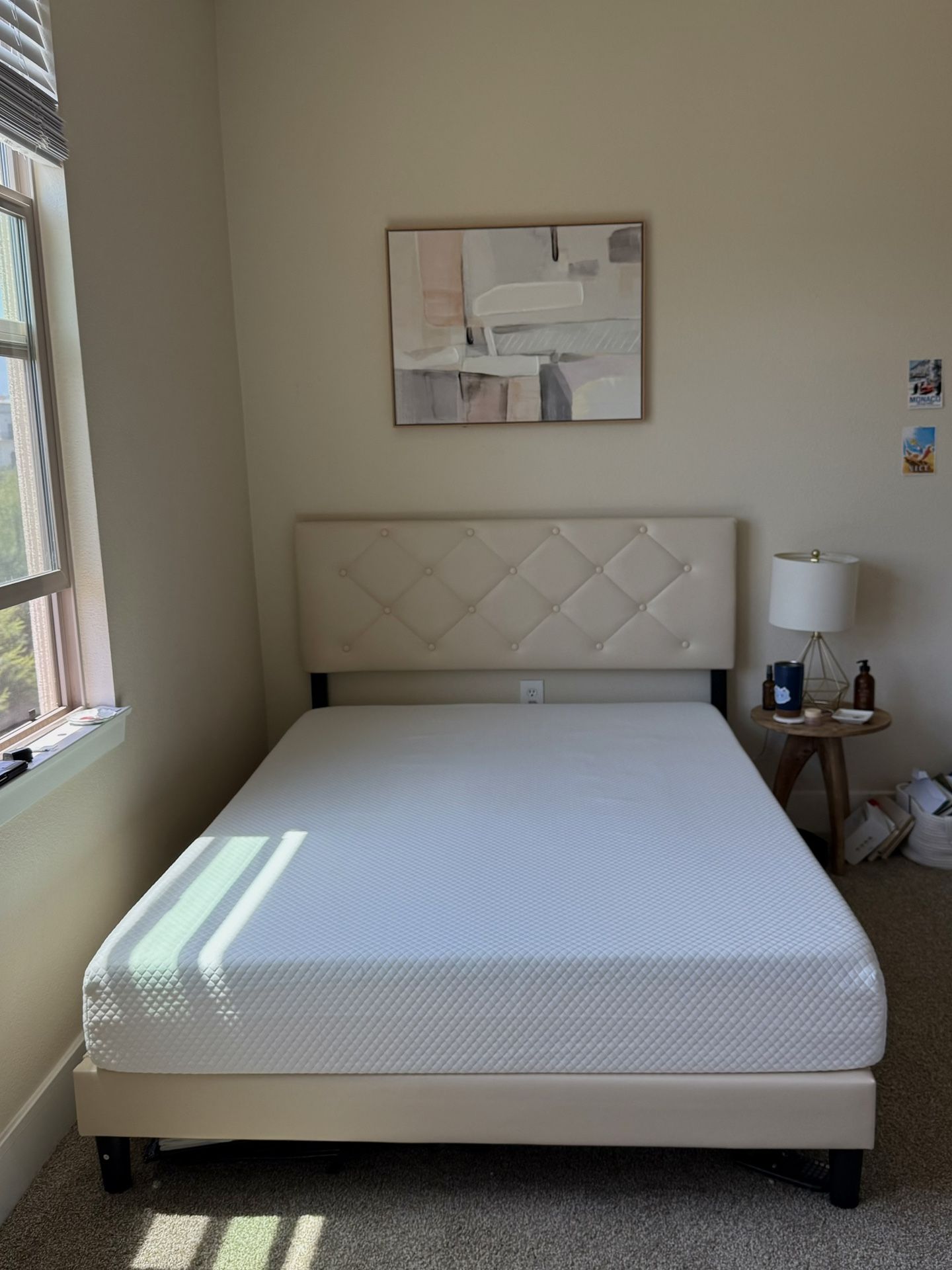 Full Size Bed Frame & Memory Foam Mattress