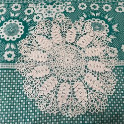 Two beautiful round handmade crochet doilies $10 each