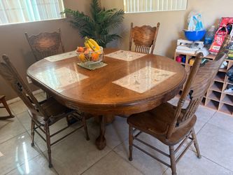Wooden Table and Fan with light