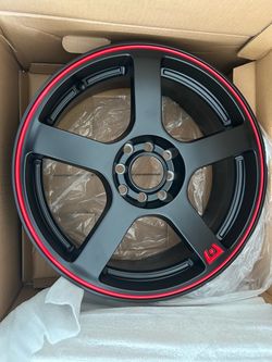 4 Motegi 17” Rims Red and Black