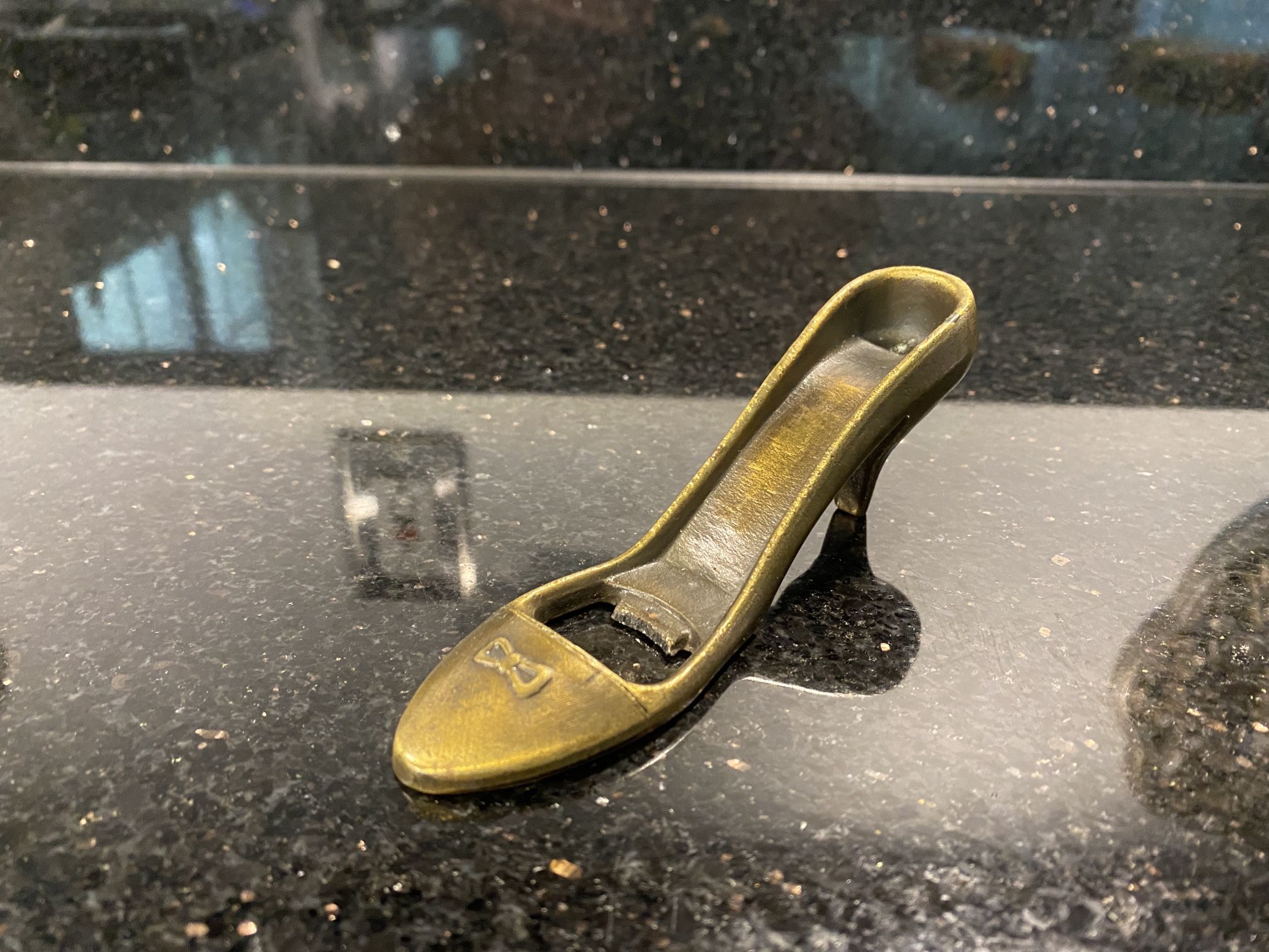 Antique Collectible Brass Bottle Opener In Shape Of Shoe 5”x1.5”