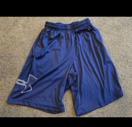 Under Armour Youth Small Athletic Shorts, Blue