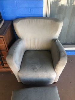 Living room chair and ottoman